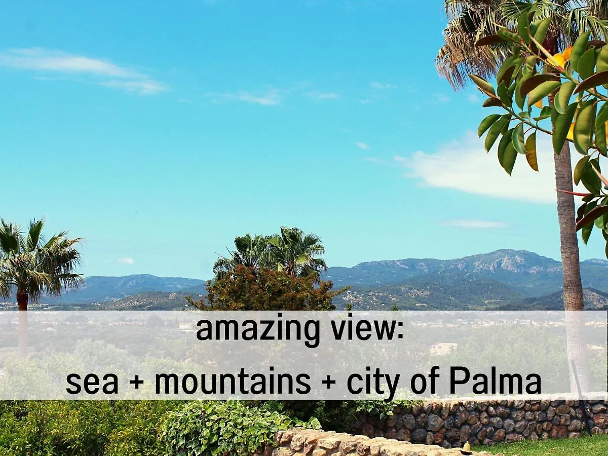 Villa Finca Feliz Mallorca - fantastischer Blick aufs Meer und Palma Bunyola
